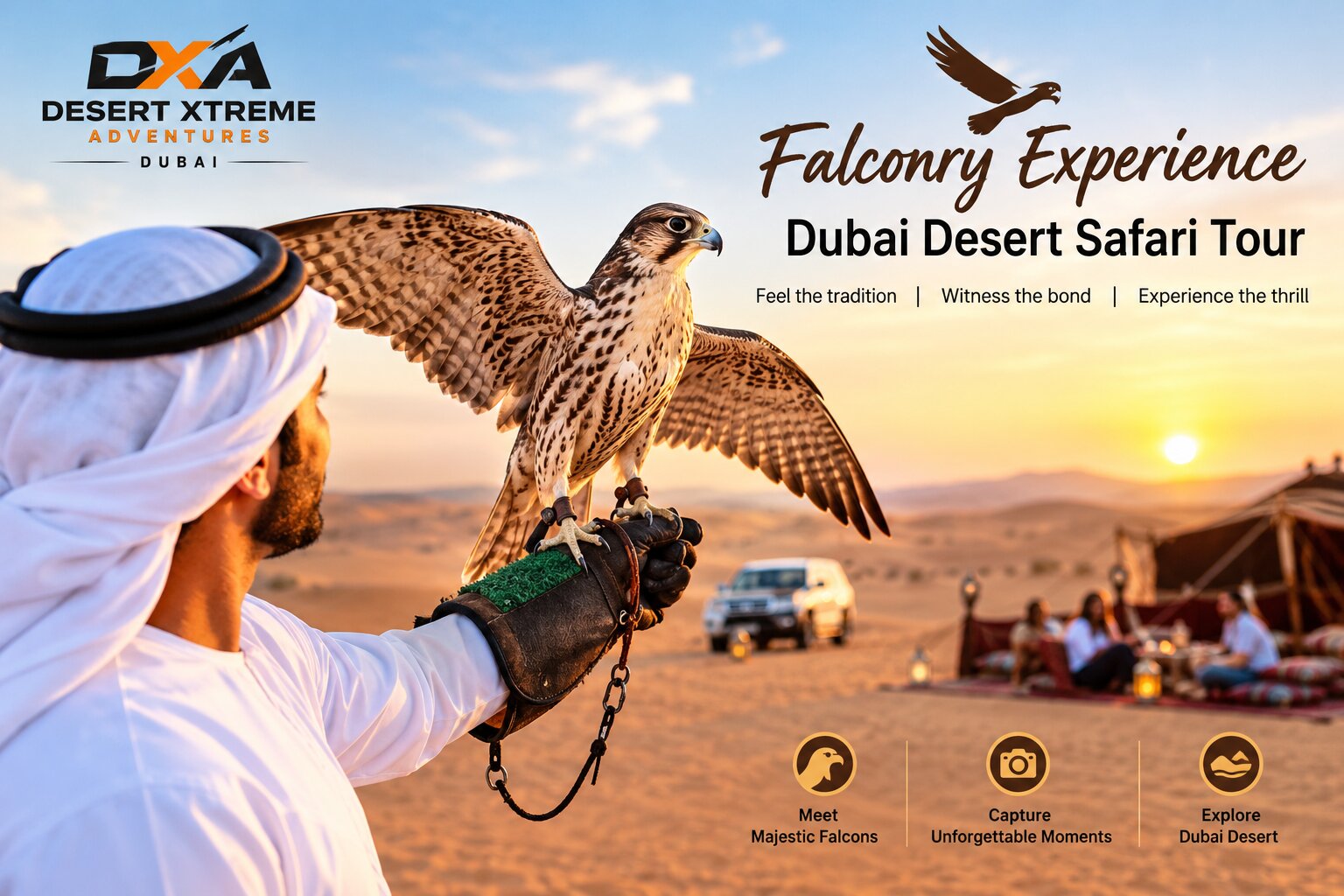 Dubai Desert Safari Falconry Experience | Book Live Show Today
